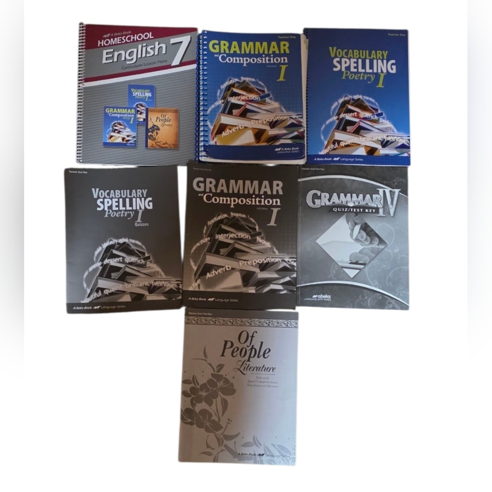 Abeka 7th Grade Language Arts Parent Kit English, Grammar, Vocabulary, Spelling